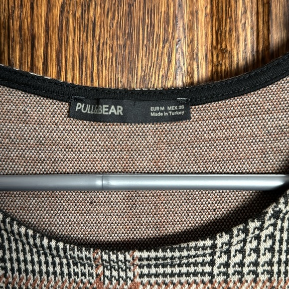 Pull&Bear T-Shirt Plaid Dress - Picture 2 of 3